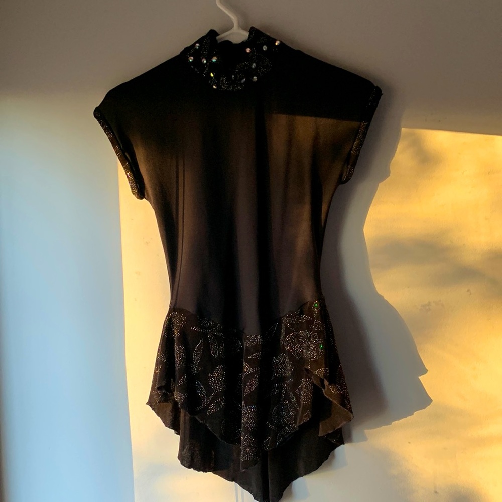 Simple black with glitter skating dress